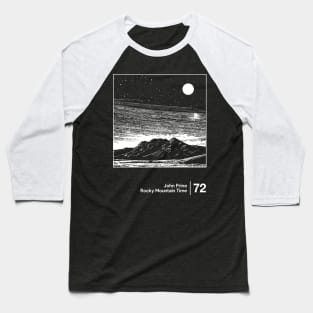 Rocky Mountain Time / Minimal Style Graphic Artwork Baseball T-Shirt